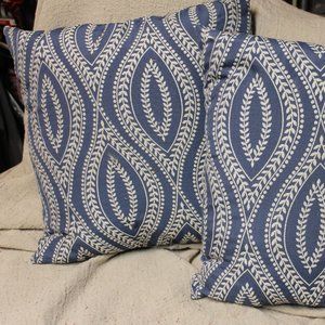 Beautiful Blue Throw Pillows - set of 2